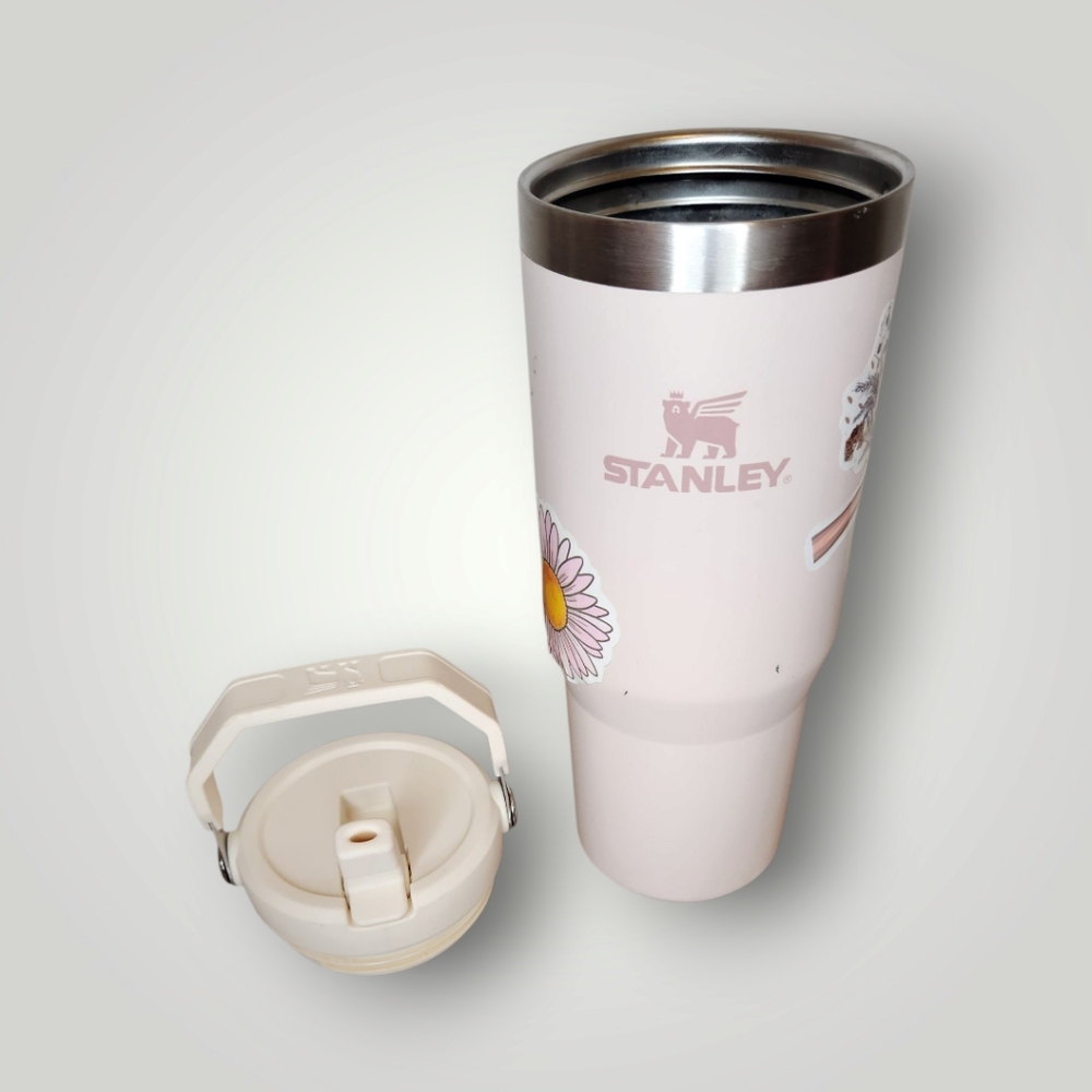 Stanley Floral Cream Tumbler with Lid
